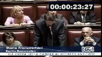 Decreto anticrisi: il TG1 di Scodinzolini oscura l'IDV (28.07.09, edizione delle 13.30)