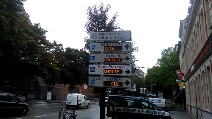 Un hacker pirate un panneau de signalisation à Lille