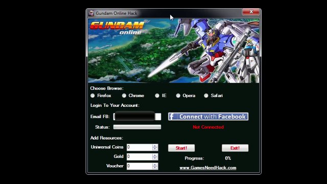 Gundam Online Facebook Gameplay 999999 Gold
