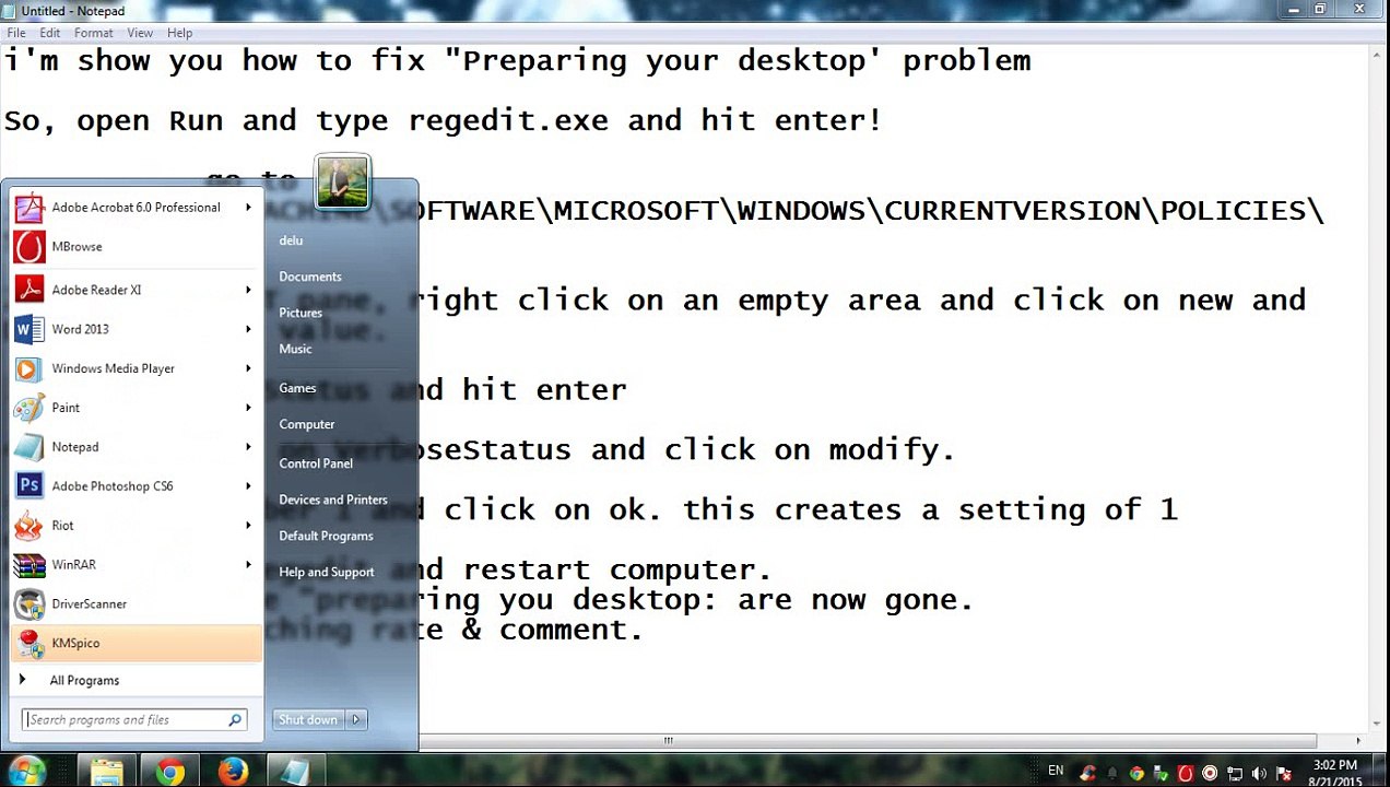 How-to-fix-Preparing-Your-Desktop-problem-on-