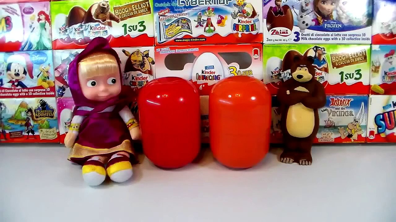 Surprise Eggs Frozen Play Doh Masha and the bear Surprise eggs Kinder Surprise play doh egg kinder