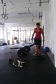 Wall ball burpees power snatch row calories