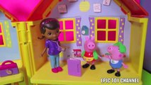 DOC MCSTUFFINS Parody Video Peppa Pig Sick with Play Doh Toy Video by EpicToyChannel