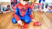 GIANT EGG SURPRISE OPENING SPIDERMAN Marvel Superhero Toys Kids Video Spiderman Vs Venom