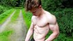 preview : teen  Mike's first ever outdoor flexing +20 min