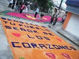 Alfombras de aserrin al señor de los corazones - Huajuapan 2010