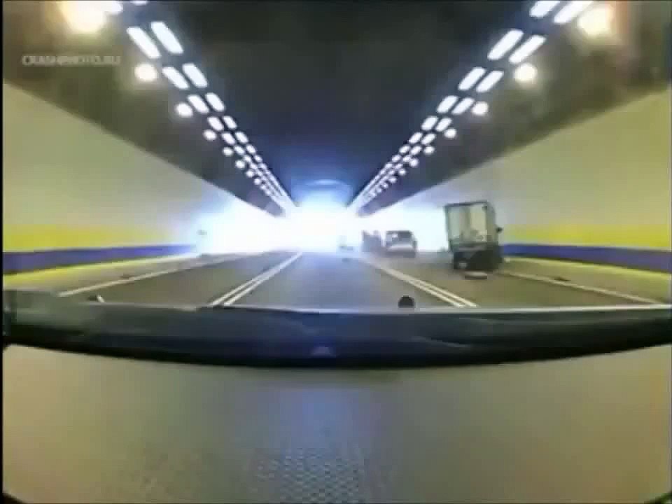 massive traffic accident in a tunnel in Moscow
