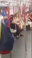 Girl Freaks out on Subway because her Mobile ran out of Battery *VOLUME*