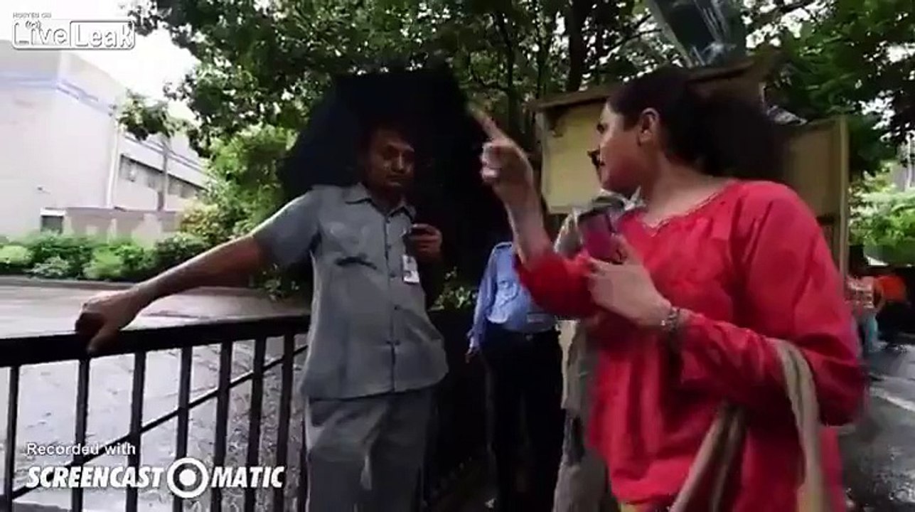 Security Guard Doing His Duty Gets Slapped By This Lady