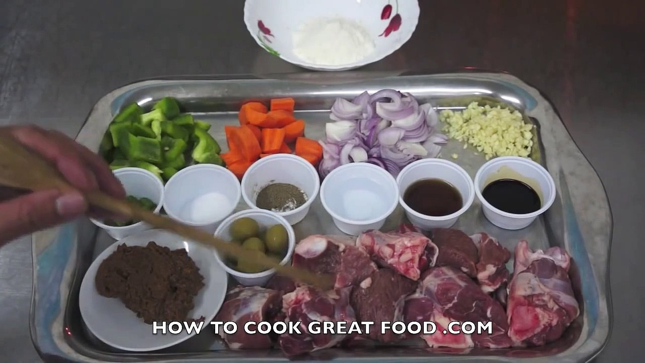 Kaldereta Kambing Pinoy Goat Recipe - Tagalog English caldereta Filipino cooking