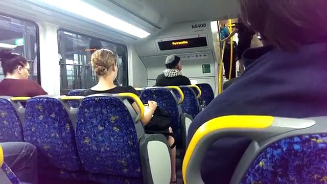 Old Racist Guy Abusing His Wife On Sydney Train