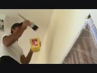 How to paint a wall: cutting in a wall using a professional cut in paint brush