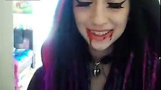 Girl with Japanese Style Makeup scares her Father