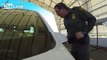 Hostage Nailed on Asphalt - Border Patrol Checkpoint Agent Spike Strips Spark