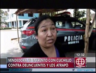 Los Olivos: mujer enfrentó y atrapó a dos delincuentes armados que intentaron robarle