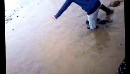 Girl gets stuck in mud! Hilarious!