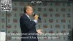 Turkish President Mr. Erdogan delivers speech despite husky voice