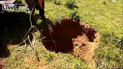 Rescuing a calf from a cave