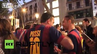 Spain: Thousands of FC Barcelona fans flood city to celebrate La Liga victory