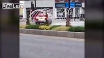 Driver followed by cops after washing his car in public fountain