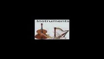 Instruments Explanation and pictures of a variety of instruments including piano guitar trumpet drums and...