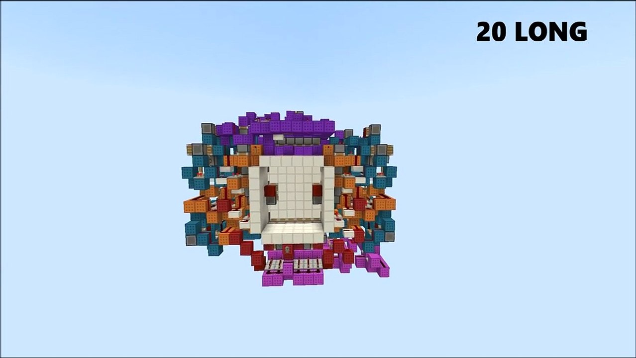 Minecraft World's Fastest Non Seamless 6x6 Piston door! Opens In 1.3s! [No Slimeblocks]