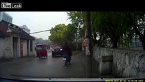 Drunk driver on 3 wheeled scooter.