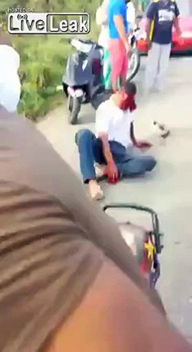 Man left face-less after bizarre incident.