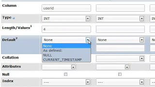 How to add tables to a database in phpMyAdmin