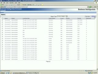 BOXi Scheduler Console  Business Objects