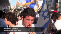 Israel vs Gaza Aid Flotilla PROTEST- violent fighting Rally Los Angeles
