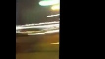 Drunk Russian Girl Doesn't See Bus Stop Glass And Smashes Into It