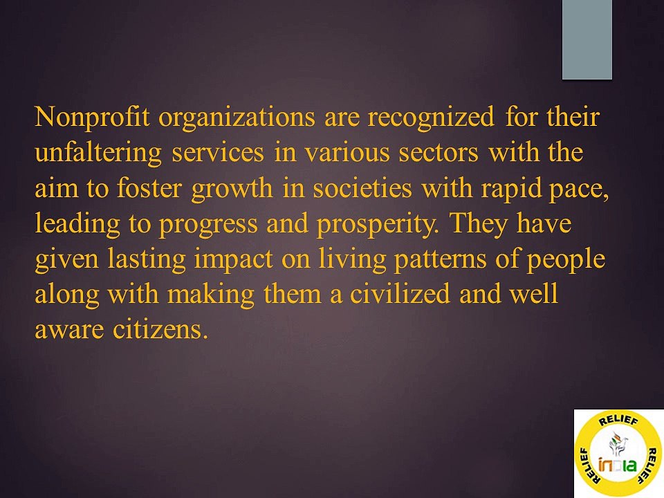 Relief India Trust..striving hard to  foster growth