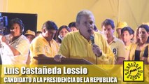 Lucho Castañeda en el mitin de cierre de campaña