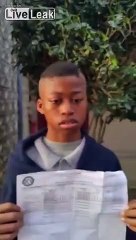 DAD GIVES his SONS an **OLD MAN HAIRCUT**  = for bad grades =