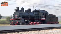Steam Locomotives Perform driving across railway