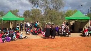 Alyawarr Aboriginal women perform ceremony