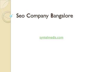 Seo Company Bangalore