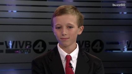 6th grader anchors local morning news like a pro