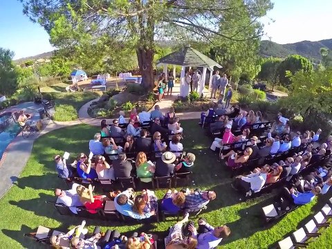 Drone delivers wedding rings