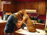 Bobcat Uses Boy as a Scratching Post