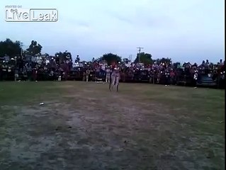 Tranny Rodeo Ballerina Goes Face First on Bull Sh*t During her Act