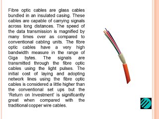Plastic fibre optic cable