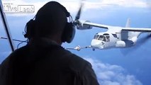 THIS CAN'T BE SAFE us military V-22 Osprey aircraft refueling