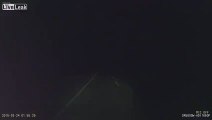 Dashcam footage of near miss on M1 Motorway in Australia with asleep driver parked in the middle of the road