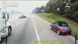Car accident on the highway