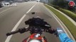 Biker gets Angry when a Car Turns in Front of him