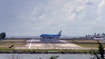 KLM 747 Takes Off From St Maarten