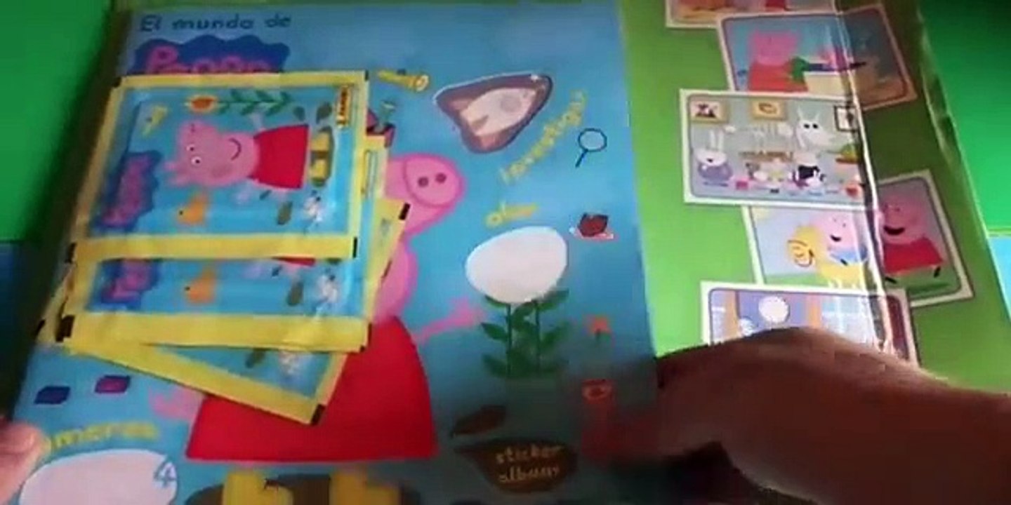 ¡ Álbum de PEGATINAS de la Cerdita Pepa + 20 CROMOS de Peppa Pig ! Juguetes de Peppa Pig en Español