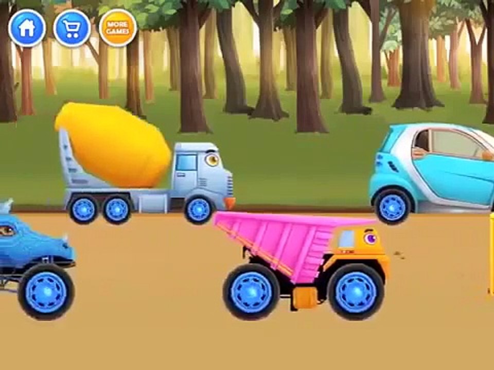 BIG PINK TRUCK at the car wash  Car wash for kids  Cartoon about CAR WASH  CAR WASH cartoon